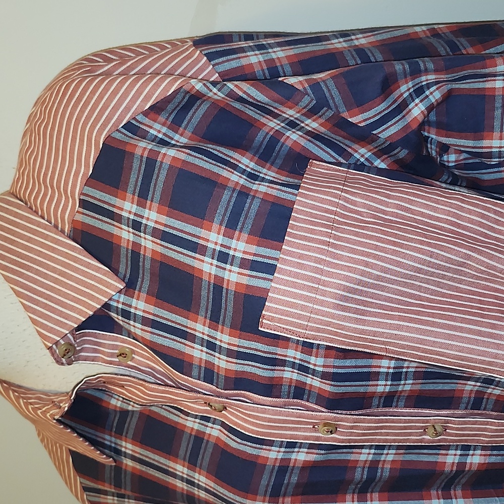 Anthropologie Cotton Boyfriend Shirt Long-Sleeve Tunic Mini Dress Plaid - Picture 4 of 9
